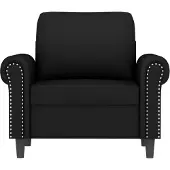 vidaXL Fauteuil noir 60 cm velours