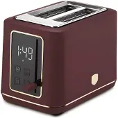 Berlinger Haus Haus Toaster mit Digitalanzeige Leonardo Collection, Grille-pain, Rouge