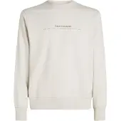 Calvin Klein Hommes, Pull-over, Minimal Logo Crew Neck, Beige, Gris, (XL)