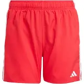 Adidas Maillot de bain de sport '3-Stripes Swim Shorts' rouge / blanc