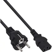 InLine 16651E câble électrique Noir 3 m Coupleur C13