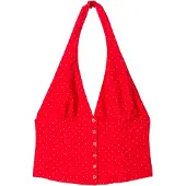 Bershka Haut rouge / blanc