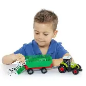 MOLTO Tractor With Light And Sound Trailer And Animal Blanc Enfants