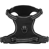 vidaXL Harnais réfléchissant pour chien Réglable Noir L