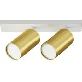 Maytoni Focus S plafonnier, lampe de plafond 2x GU10 6x44cm blanc / or mat (GU10)