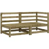 vidaXL Canapé de jardin 2 places en pin imprégné