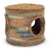 Karlie Tonneau en corde de noix de coco - Jouets pour rongeurs - Noix de coco/Bois - Naturel/Multicolore - 12x12x10,5 cm
