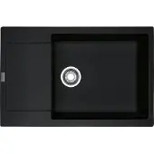 Franke Evier de masse en pierre Maris, MRG 611-78 XL, Onyx (Evier encastré, 50 cm, 78 cm)