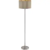 Eglo Lampadaire Maserlo 38cm taupe gris métallisé avec de l'or