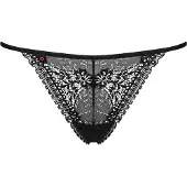 Obsessive Intensa - string en dentelle à lanières - noir - L/XL