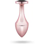 Rosy Gold - Plug anal - Pierre noire - métal rose gold