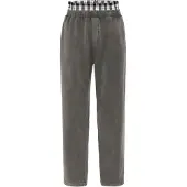 Dandalo Pantalon gris basalte / noir / blanc