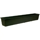Geli Bac à fleurs standard, carré, 100x17,5x14,5 cm, en plastique vert (100 x 17.50 x 14.50 cm)