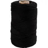 Creativ Company Cordon macramé noir, 198m