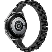 Cover-Discount 20mm Bracelet en acier inoxydable noir (20 mm, Acier inoxydable), Sangles de montre, Noir