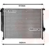 VAN WEZEL 06002096 Radiateur Refroidisseur d'eau Refroidisseur de moteur pour BMW 3 Limousine (E30) 5 Limousine (E34) 7 (E32) 3 Touring (E30) 5 Touring (E34)