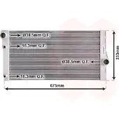 VAN WEZEL 06002410 Radiateur Refroidisseur d'eau Refroidisseur de moteur pour BMW 5 Touring (F11) 5 Limousine (F10) 7 (F01, F02, F03, F04) 5 GT (F07) 6 Gran Coupe (F06)