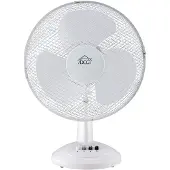 Dcg Eltronic Oszillierender Tischventilator 40cm 3 Geschwindigkeiten VE9040, Ventilateur, Blanc