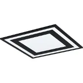 Eglo LED Plafonnier Savatarila, plafonnier, lampe de salon, lampe de cuisine en aluminium et plastique, lampe de couloir plafond en noir, blanc, 45 cm