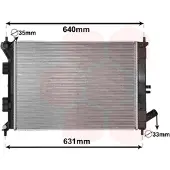 VAN WEZEL 82002335 Radiateur Refroidisseur d'eau Refroidisseur de moteur pour HYUNDAI i30 (GD) pour KIA CEE'D (JD)