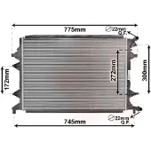 VAN WEZEL 58002370 Radiateur Refroidisseur d'eau Refroidisseur de moteur pour VW Jetta IV (162, 163, AV3, AV2)