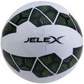 JELEX Bolzplatzheld Ballon de foot en caoutchouc noir et blanc