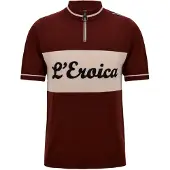 Santini Eroica Official Wool Short Sleeve Jersey Rouge XL Homme