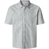 Pepe Jeans pour homme. PM309077 Chemise Christopher blanche (L), Casuel, Coton, Manche courte