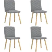 vidaXL Chaises de salle à manger 4 pcs. Tissu gris clair