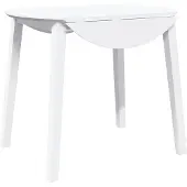 vidaXL Table de salle à manger blanche en bois massif d'hévéa