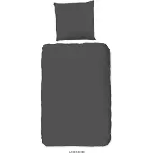 Muller Textil Housse de couette Uni 135x200 cm Anthracite