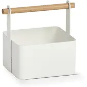 Zeller Conteneur portable avec poignée, taille S, blanc