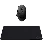 Logitech Souris Gaming filaire G502 X Noir + Tapis de souris G240