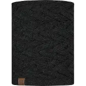 Buff Knitted&fleece Neck Warmer Noir