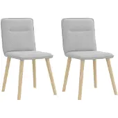 vidaXL Chaise de salle à manger 2 pcs. Tissu gris nuage
