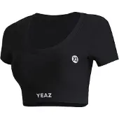Yeaz Femmes, T-shirt de sport, Club Level (M), Noir, M