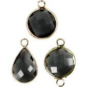 Creativ Company Pendentifs 15-20 mm, noir, 1 pc.