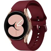 Cover-Discount Galaxy Watch 4 46mm - Bracelet sport bordeaux (46 mm, Silicone), Sangles de montre, Rouge