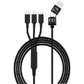 Smrter SMRTER_HYDRA_ULT_BK Hydra ULTRA 5in1 Nylon-Ladekabel, 120cm, black retail
