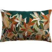 Vivaraise HOUSSE DE COUSSIN BRODE ALINA PETROLE