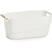 Zeller Organiseur de salle de bain, blanc Organiseur d'accessoires de salle de bain, 40 x 21,5 x 18 cm ,