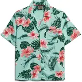 Superdry Chemisier 'Beach Resort' marine / menthe / rose / blanc