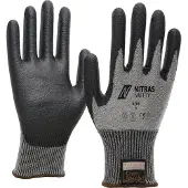 Nitras Gants de protection contre les coupures TAEKI, fil spécial TAEKI, gris, enduction PU, noir (code (10)