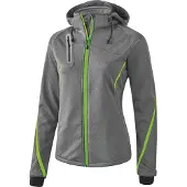 Erima Function Veste Softshell Femmes - Gris Mélange / Green Gecko | Taille: 34