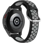 Cover-Discount 20mm Silicone Bracelet Sport perforé gris (20 mm, Silicone), Sangles de montre, Gris