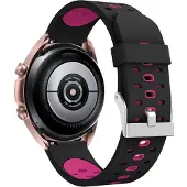 Cover-Discount 20mm Silicone Bracelet de remplacement BI-color rose (20 mm, Silicone), Sangles de montre, Pink