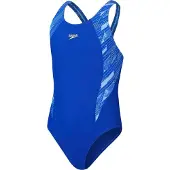 Speedo Hyperboom Splice Muscleback Swimsuit Bleu 5-6 Years Fille