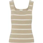 Kaffe Tops en tricot 'KAMorita' beige foncé / blanc