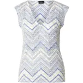 s.Oliver Tops en tricot bleu clair / jaune clair / blanc cassé