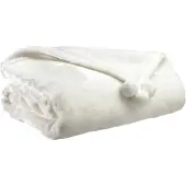 Vivaraise Plaid En Polyester Blanc Neige 130x170 Cm